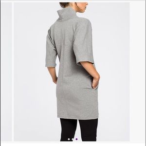 Grey High Collar Tunic Sweatshirt xxl
